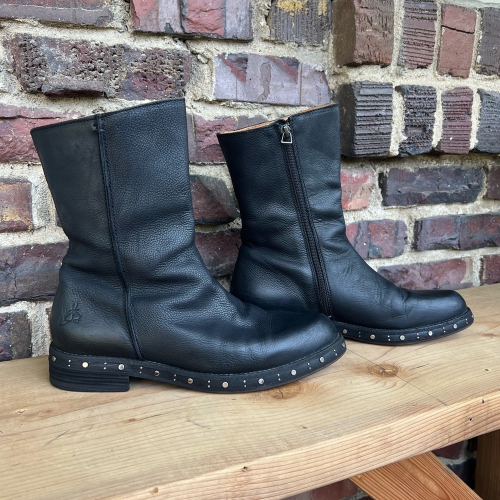 John Fluevog Black Combat & Moto Boots